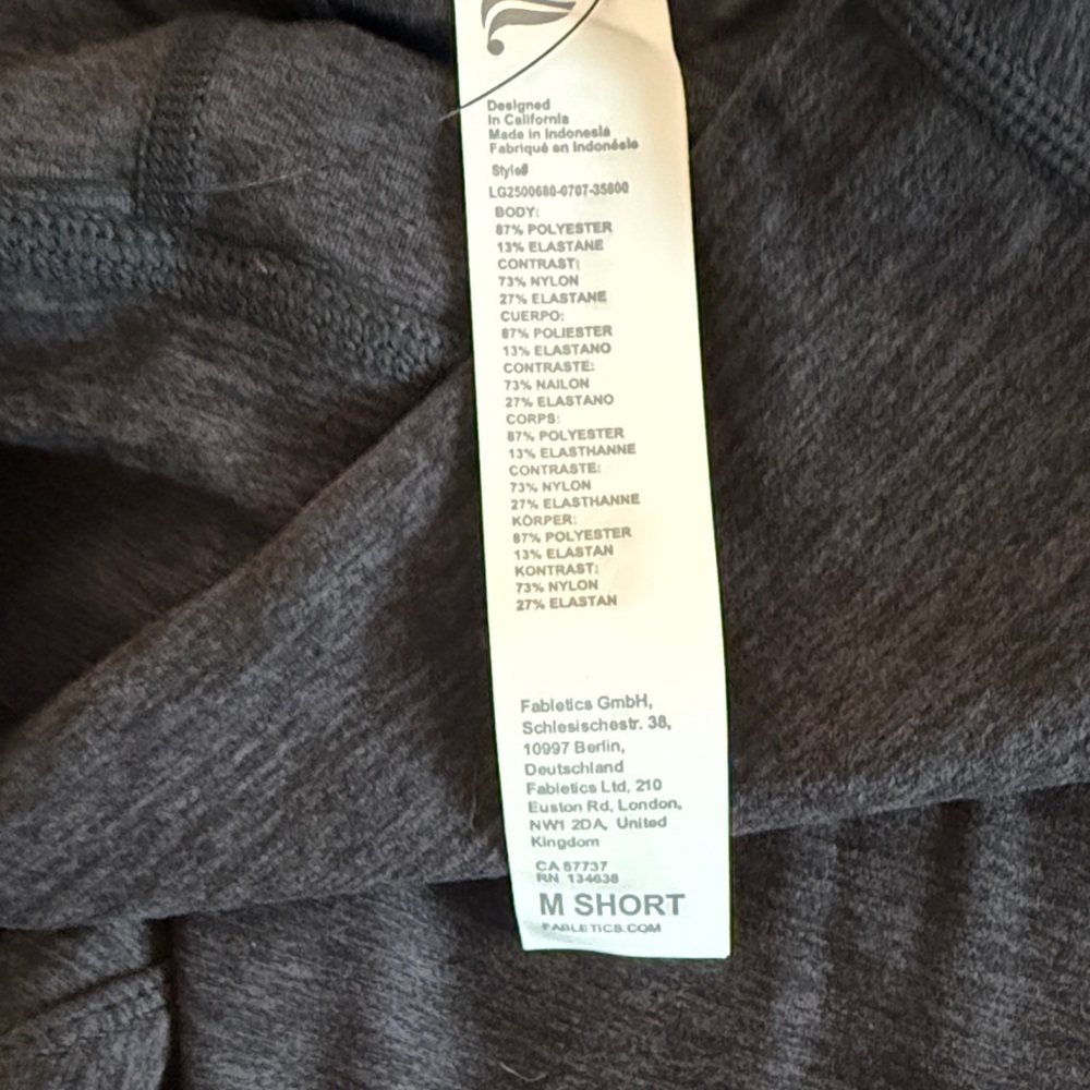 Fabletics HeatherFlex High-Waisted TLC Legging / M short / NWT - Picture 3 of 7